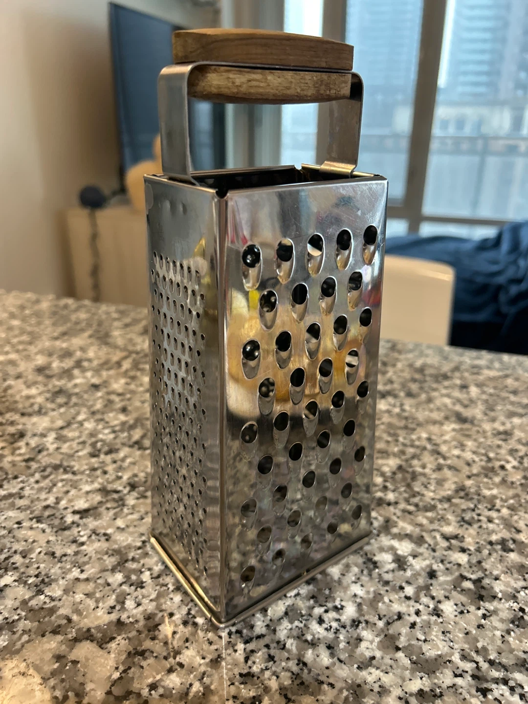 Box Grater with Wooden Handle
