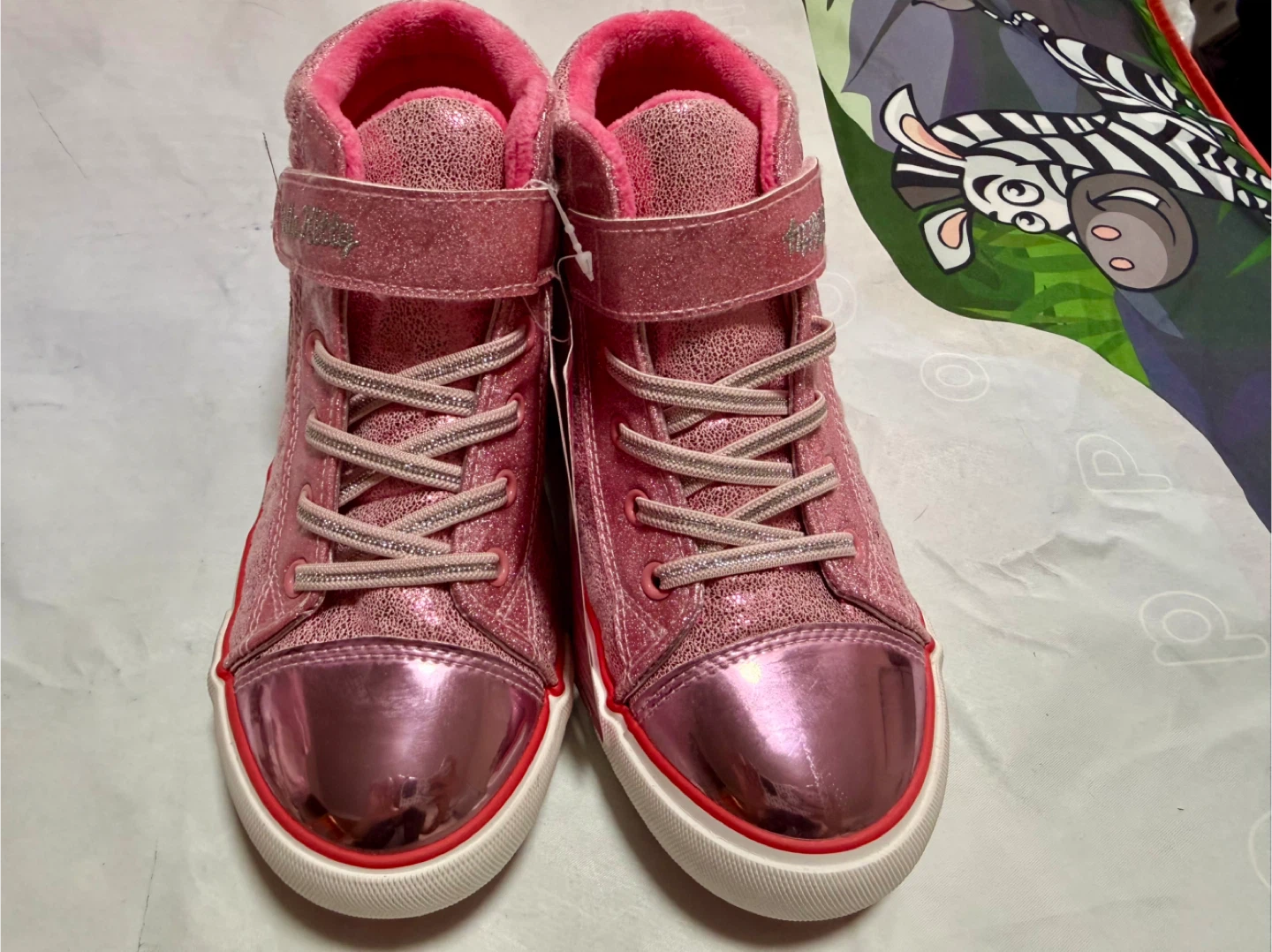 Hello Kitty Pink Glitter High Top Sneakers Size 37 - photo 2