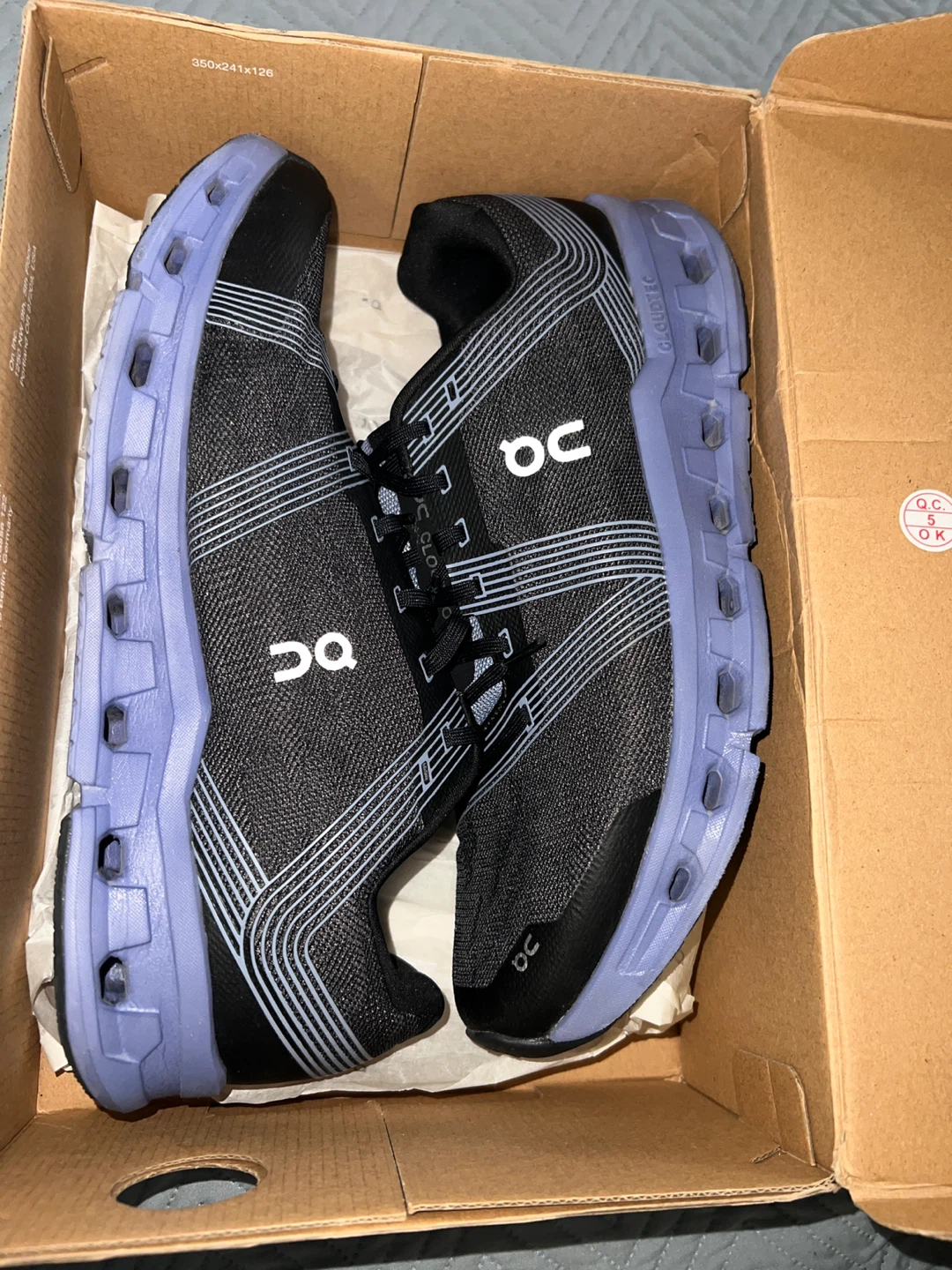 On Cloud X4 Running Shoes Black/Purple MENS-size 13 - photo 3