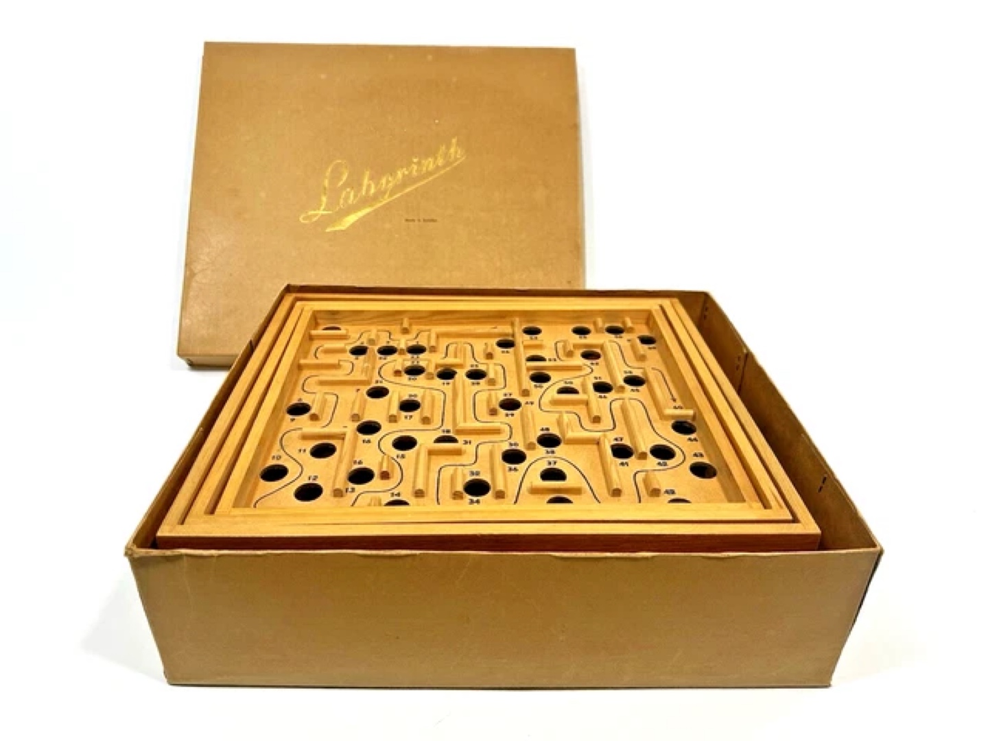 Labyrinth Wooden Maze Game Board with Box1950 - photo 2