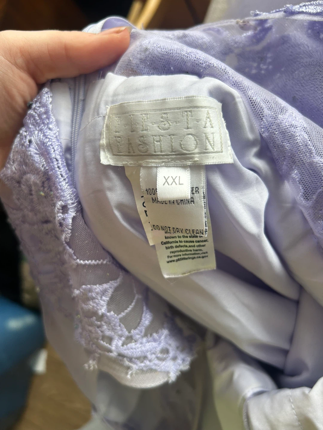 Fiesta Fashion Lilac Lace Ballgown - Size XXL - photo 5
