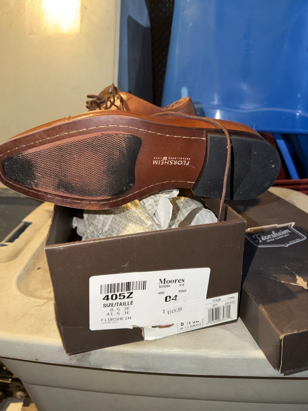 Florsheim Moores Brown Leather Oxford Shoes - photo 3