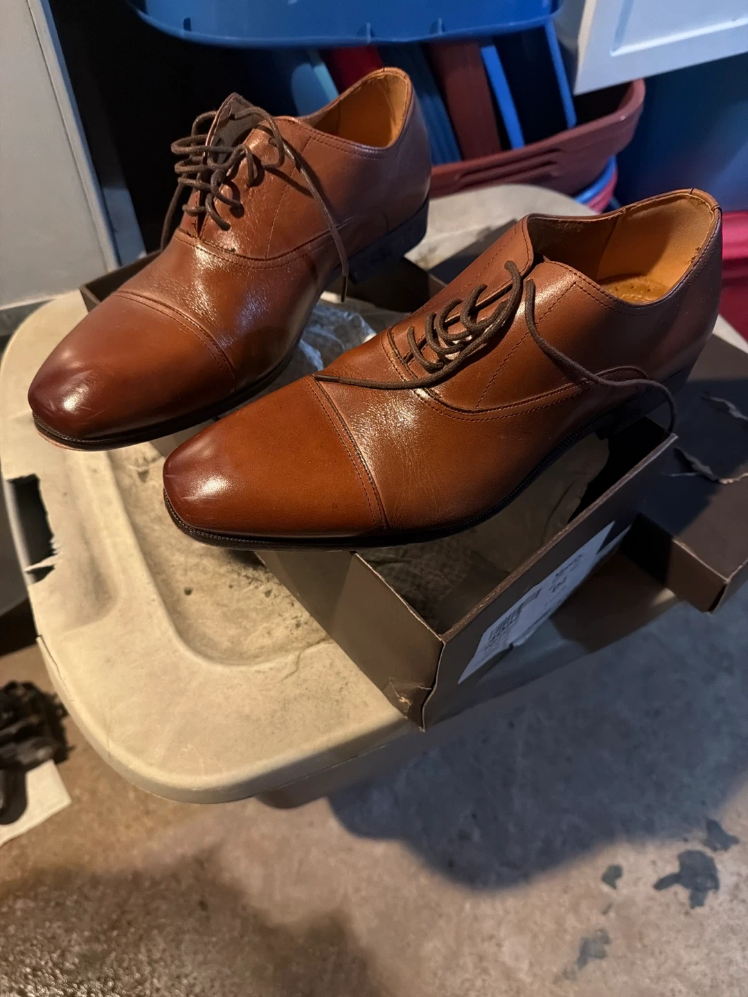 Florsheim Moores Brown Leather Oxford Shoes