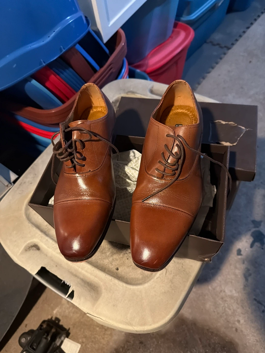 Florsheim Moores Brown Leather Oxford Shoes - photo 4