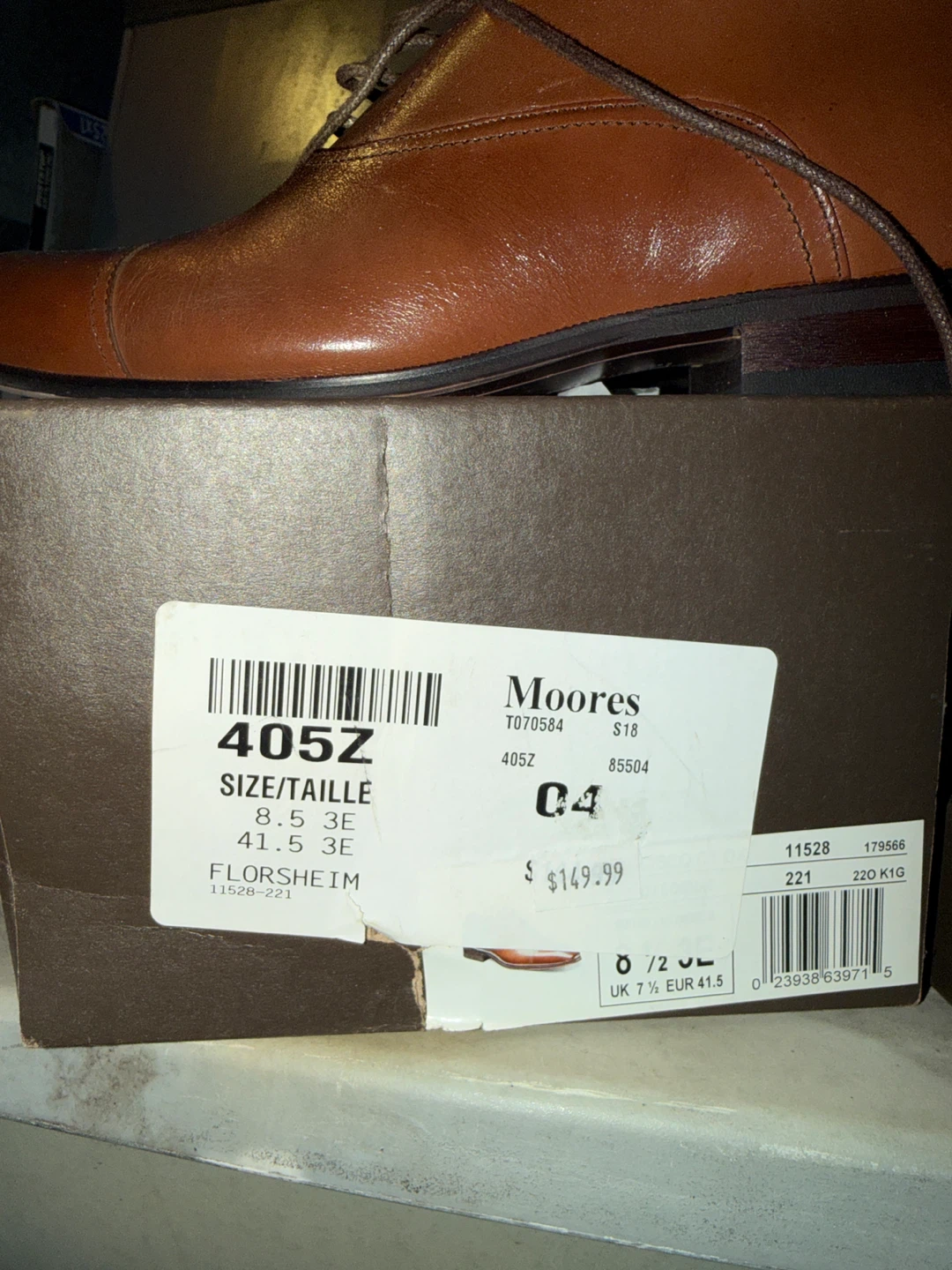 Florsheim Moores Brown Leather Oxford Shoes - photo 2