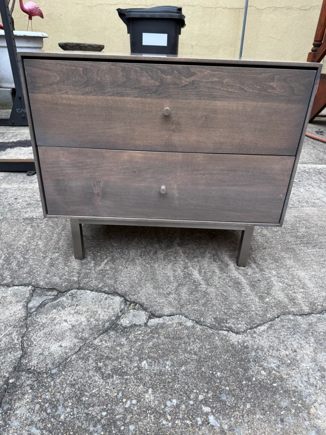 Room & Board Wood Nightstand with 2 Drawers