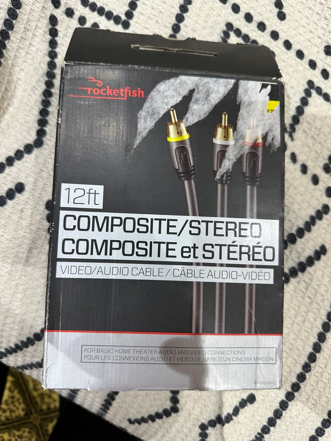 Rocketfish 12ft Composite/Stereo Audio/Video Cable