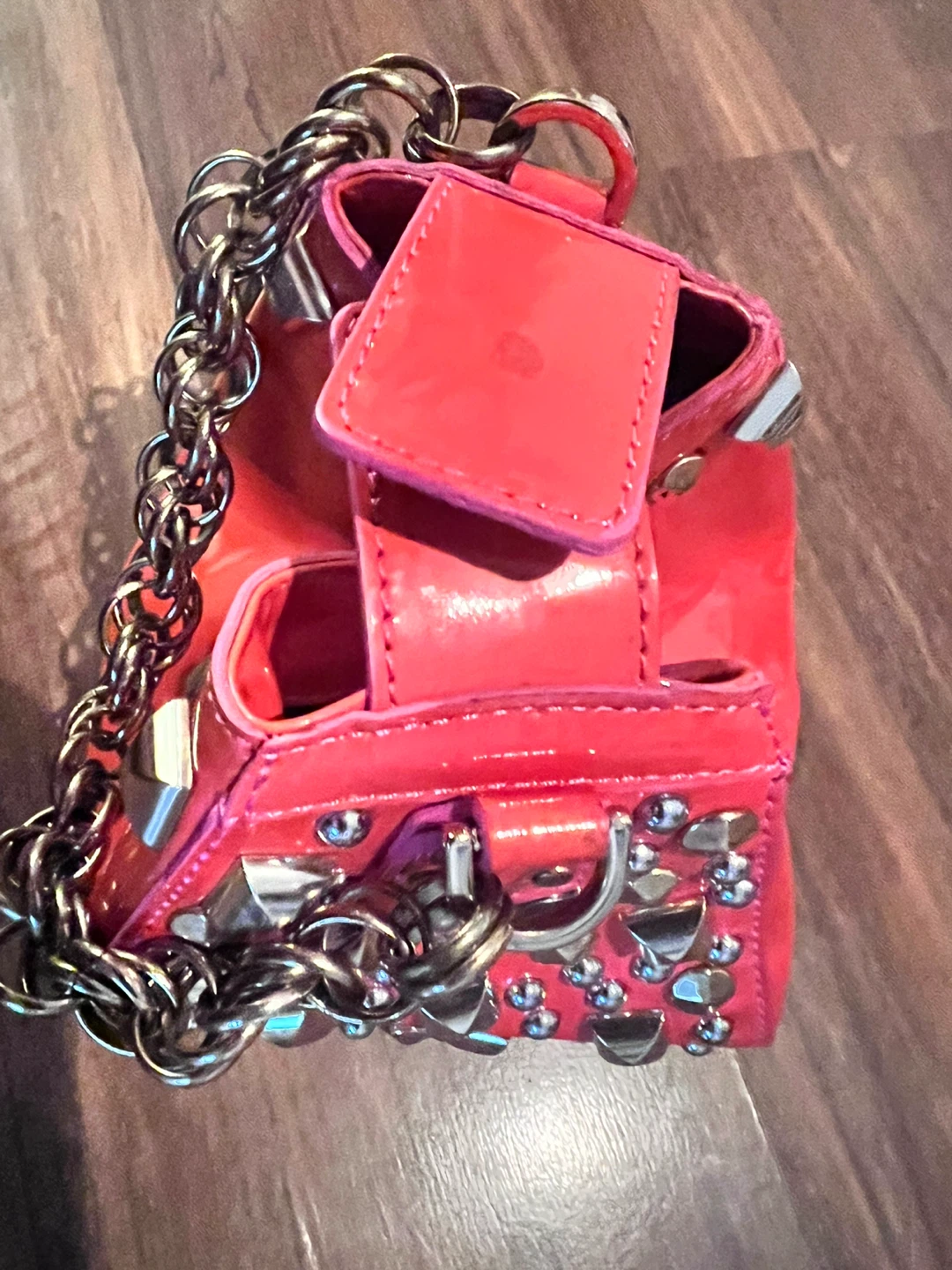 Versace and H n M Studded Mini Bag with Chain Strap - photo 2