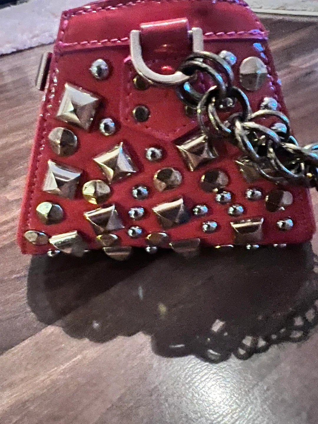 Versace and H n M Studded Mini Bag with Chain Strap - photo 5