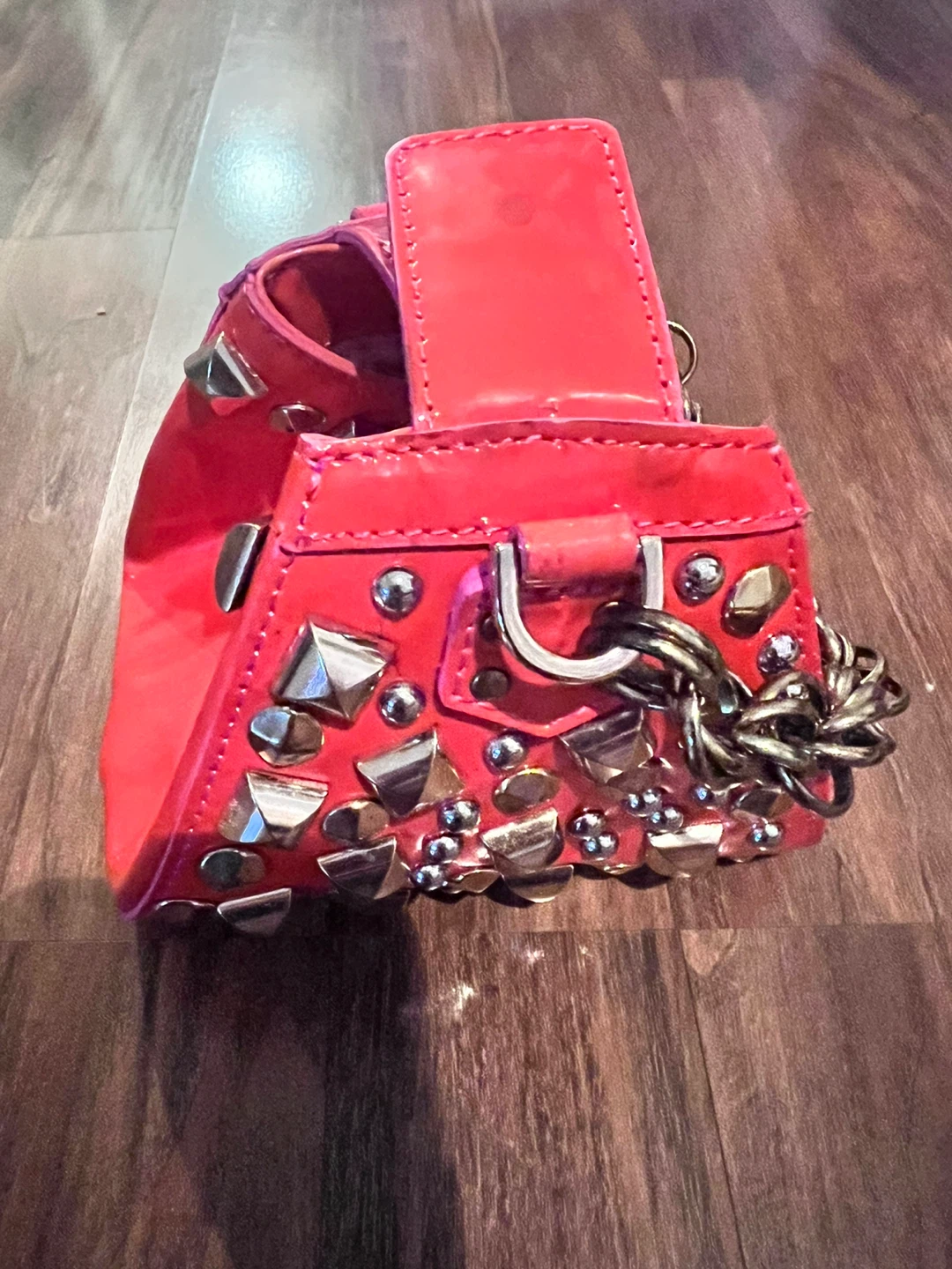 Versace and H n M Studded Mini Bag with Chain Strap - photo 3