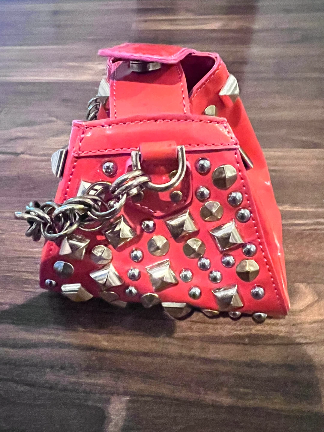 Versace and H n M Studded Mini Bag with Chain Strap - photo 4