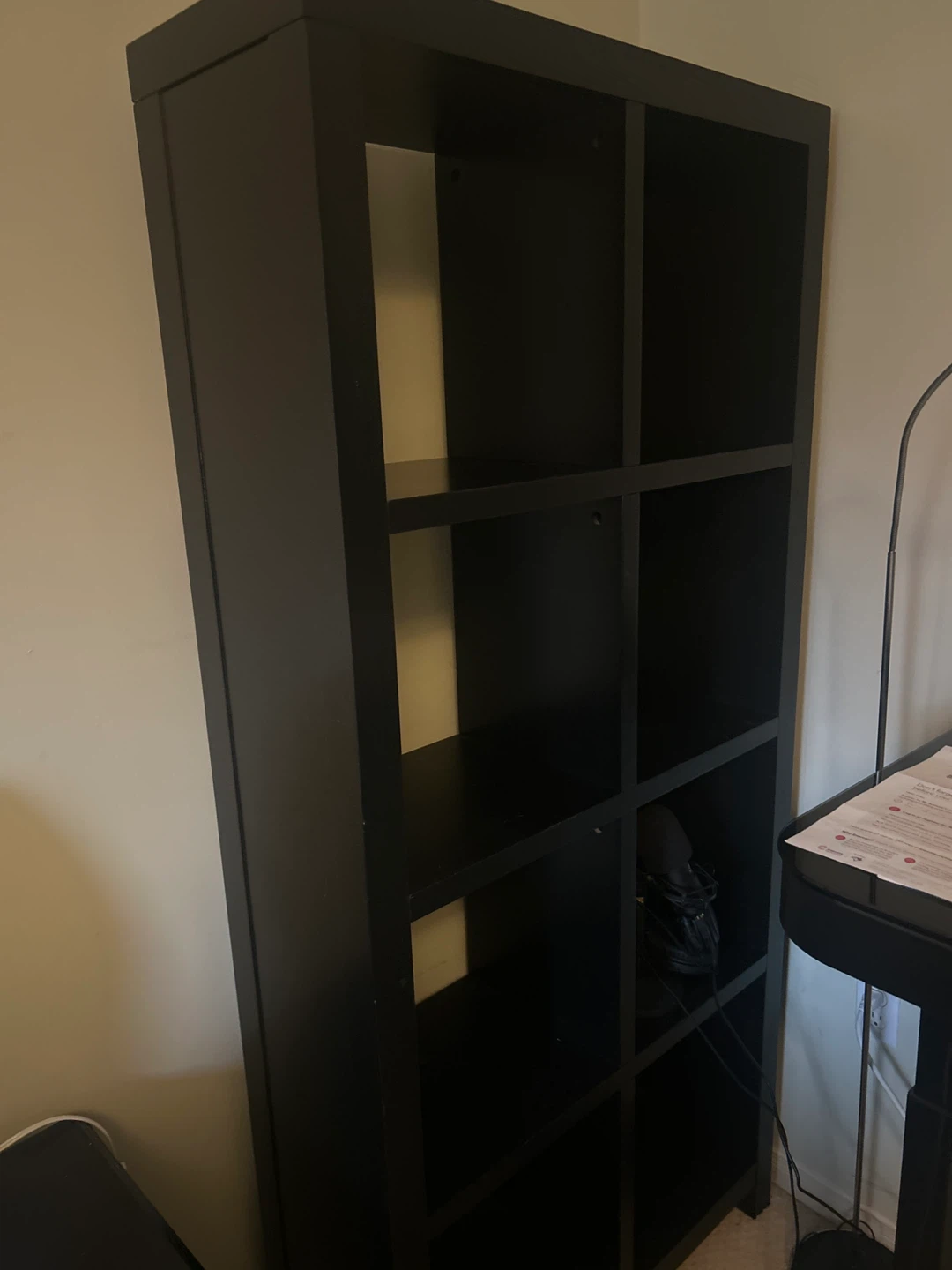 Black 6-Cube Shelf Unit