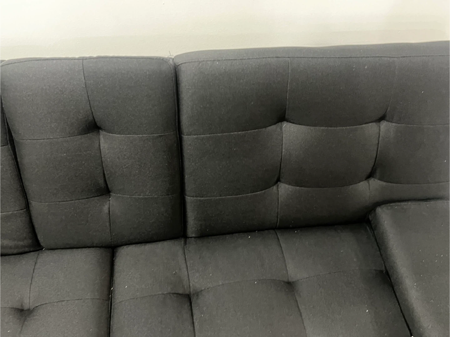 Black Tufted Futon Sofa - photo 4