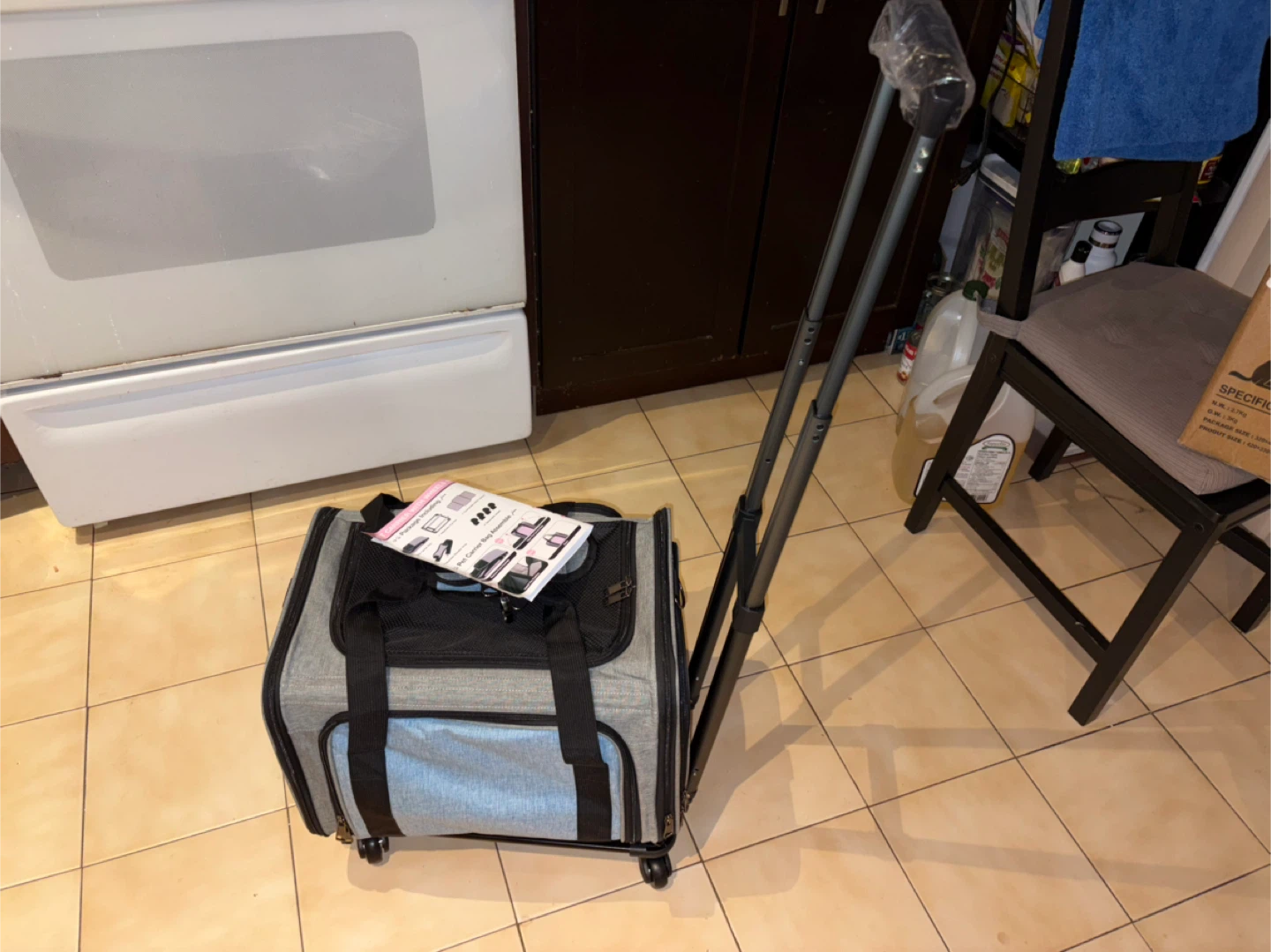 Airline Pet Carrier with Wheels