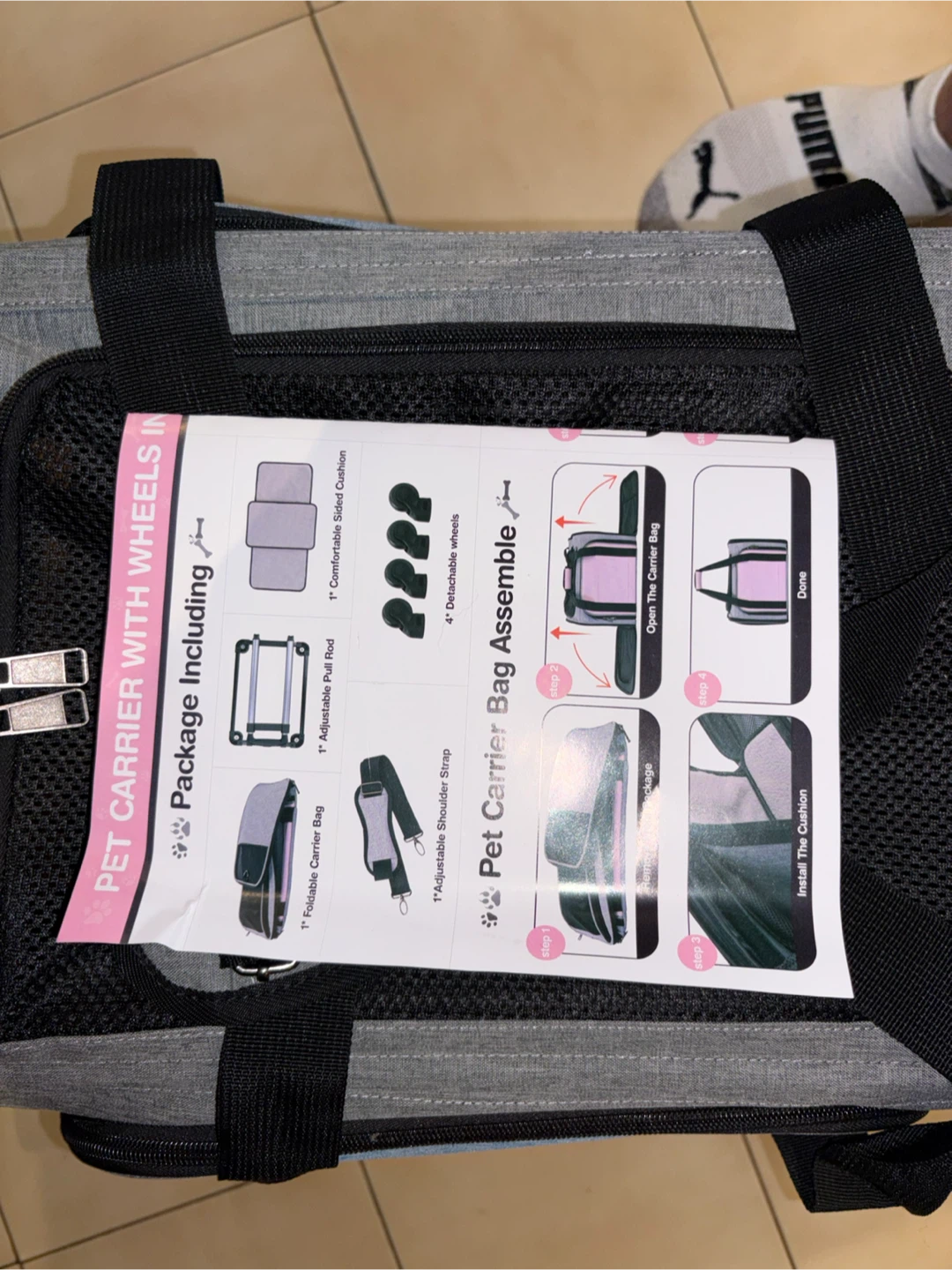 Airline Pet Carrier with Wheels - photo 4