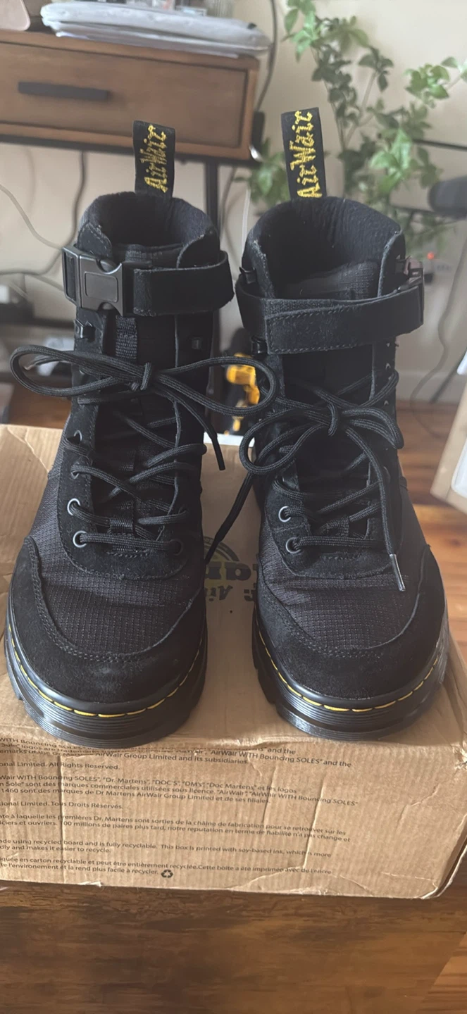 Dr. Martens Combs Tech Boots Black Nylon/Suede