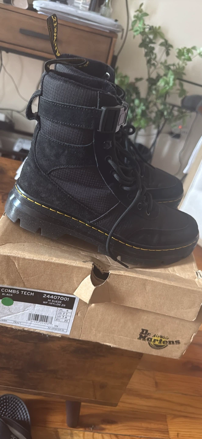 Dr. Martens Combs Tech Boots Black Nylon/Suede - photo 3