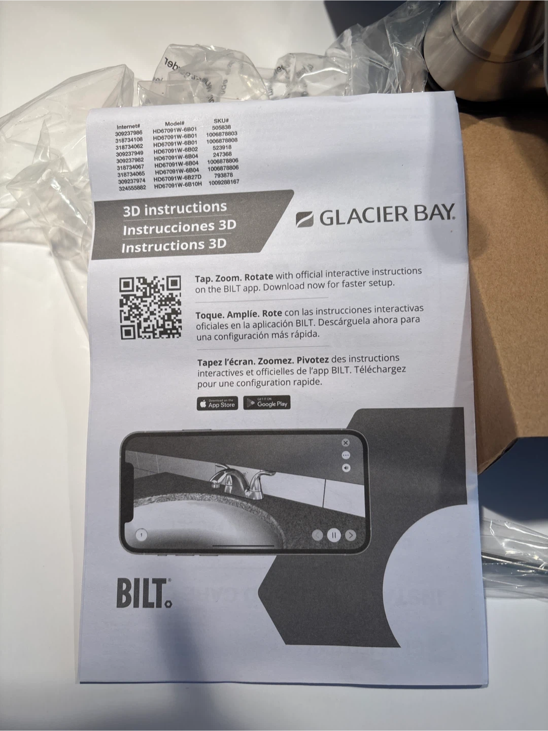 Glacier Bay Brushed Nickel Two Handle Bathroom Faucet - photo 4