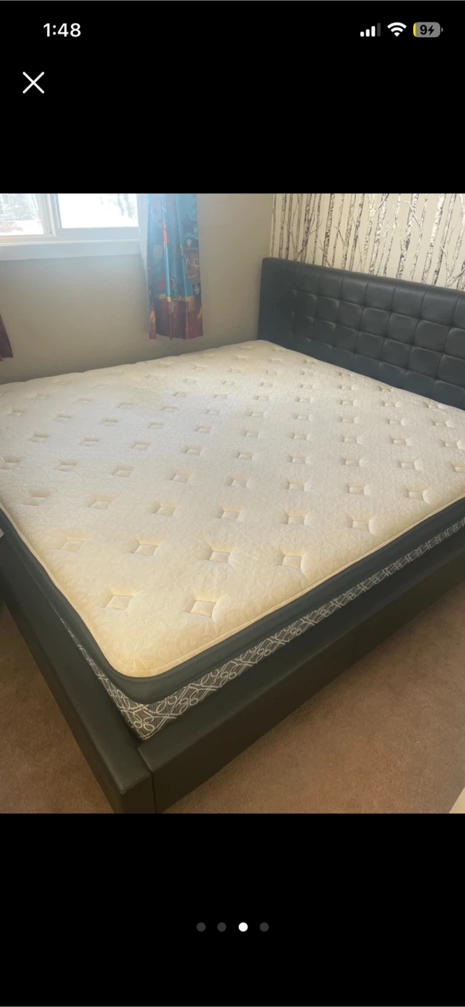 Kingsdown King Size Mattress and frame for sale - photo 4