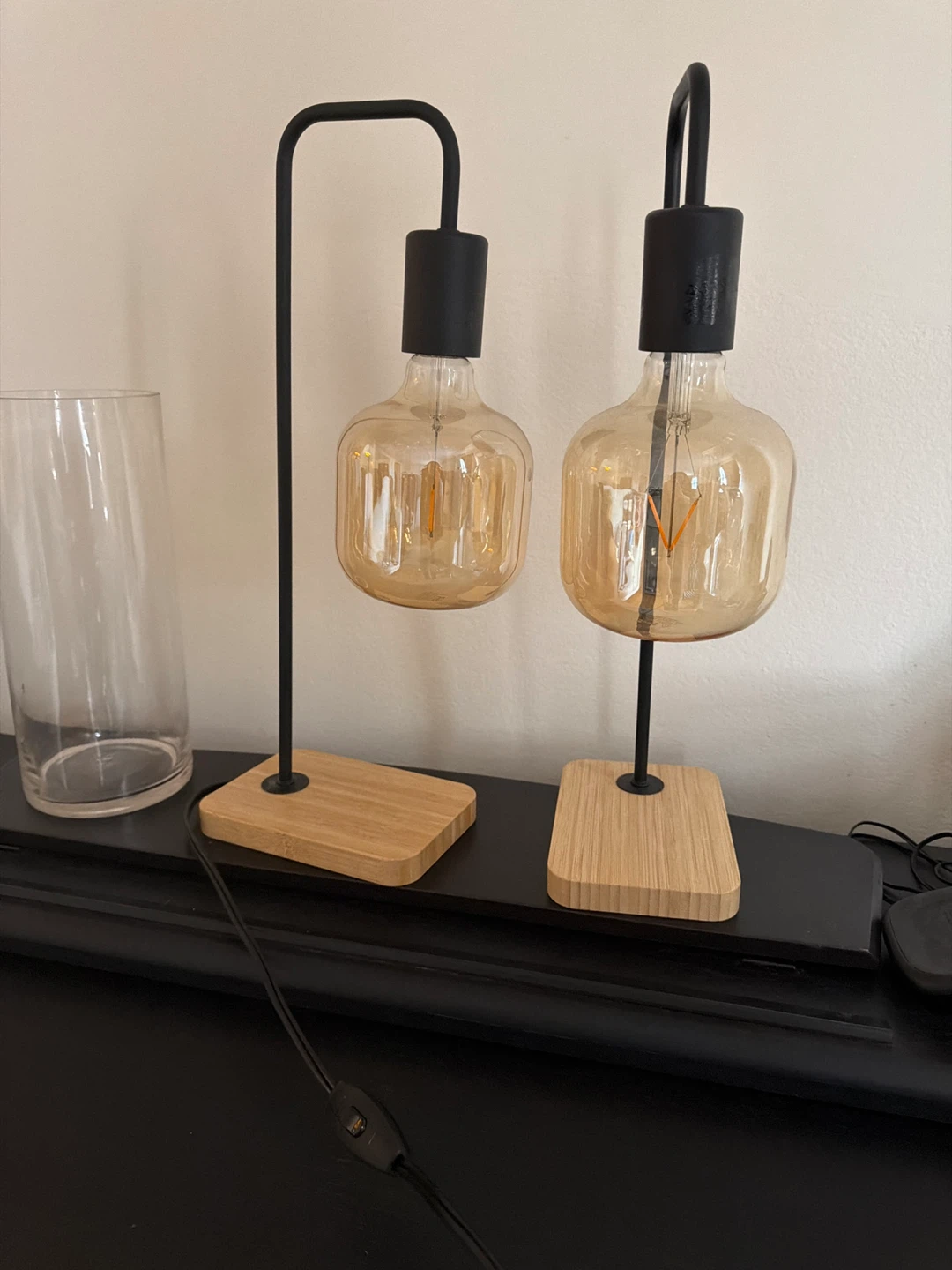 Pair of Edison Bulb Style Table Lamps
