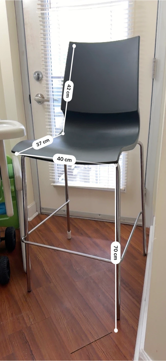 Set of 2 - Maxdesign "Ricciolina" Bar Stool - Black - photo 2