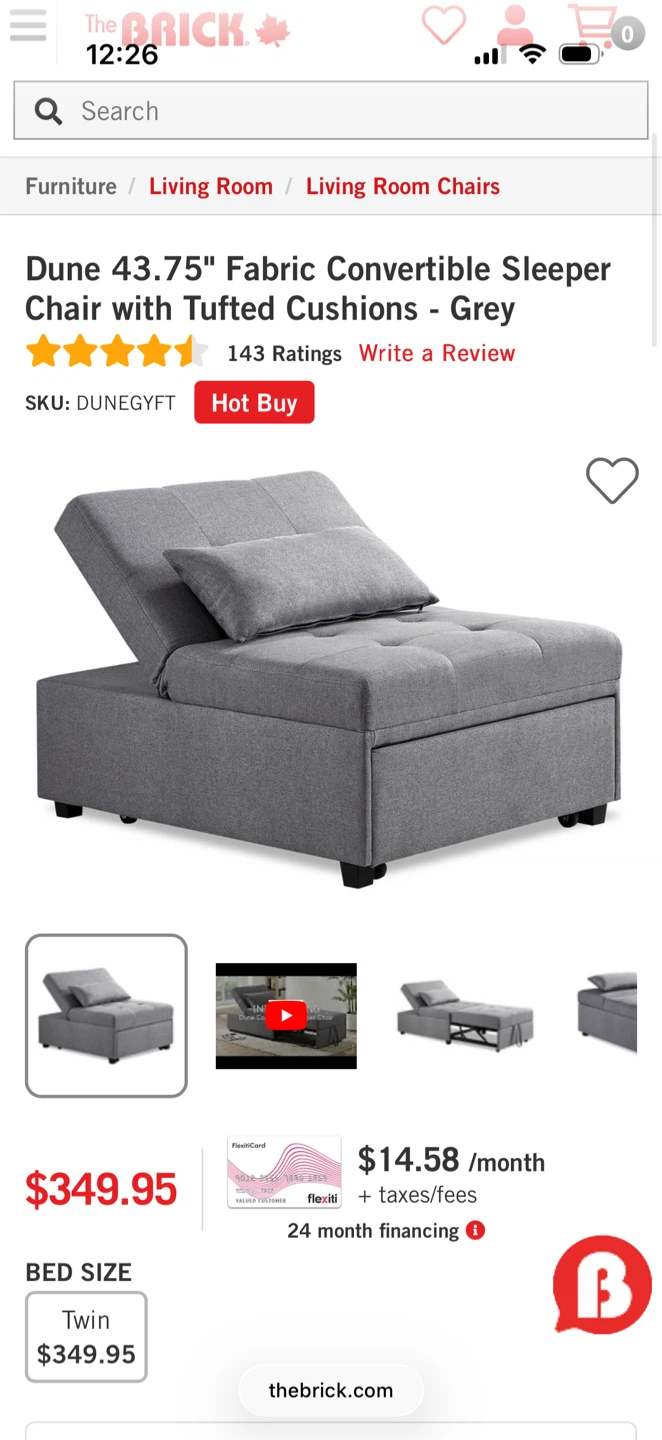 Convertible sleeper chair - photo 5