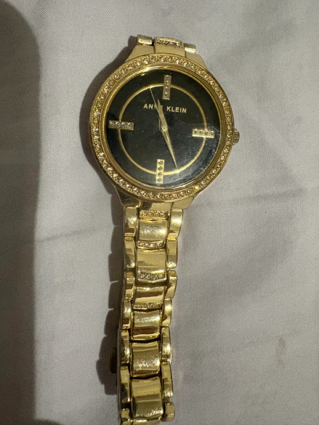 Anne Klein Gold Tone Crystal Accented Watch - photo 3