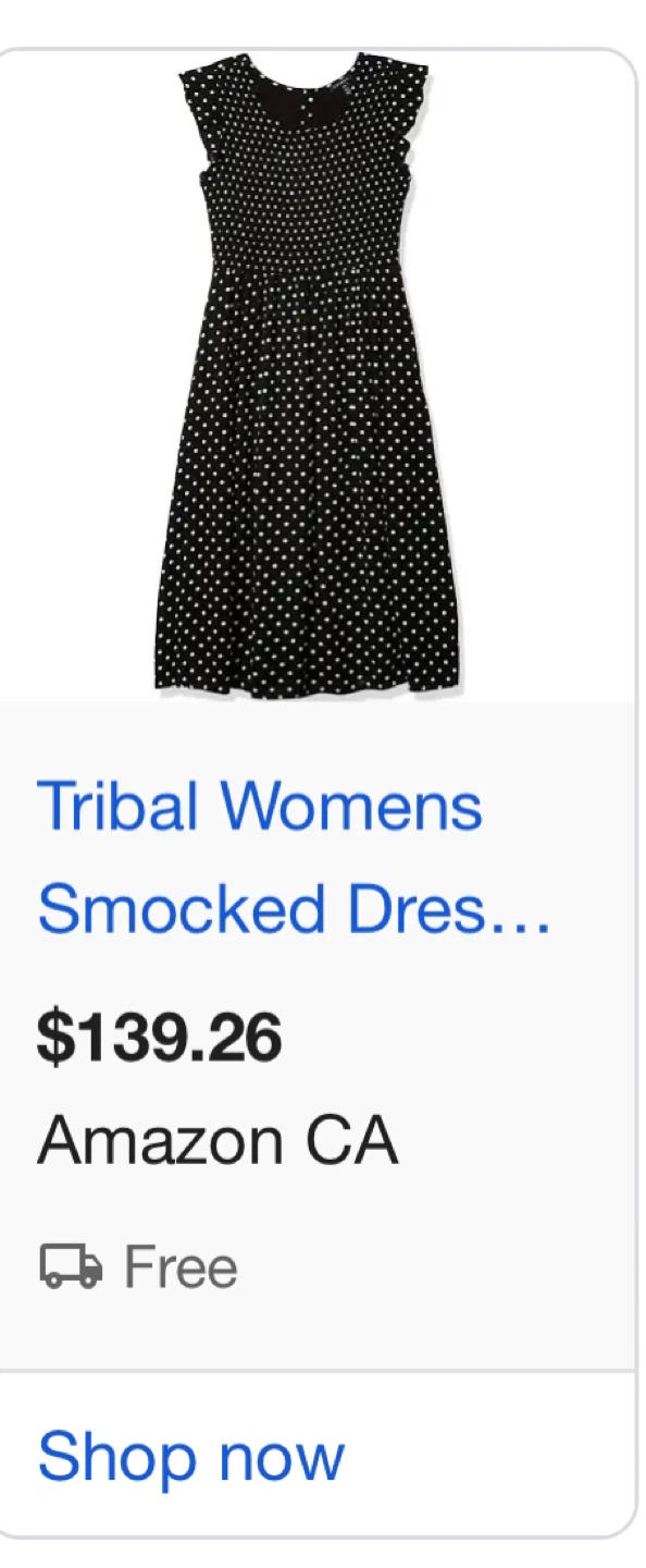 Tribal Women's Smocked Polka Dot Dress