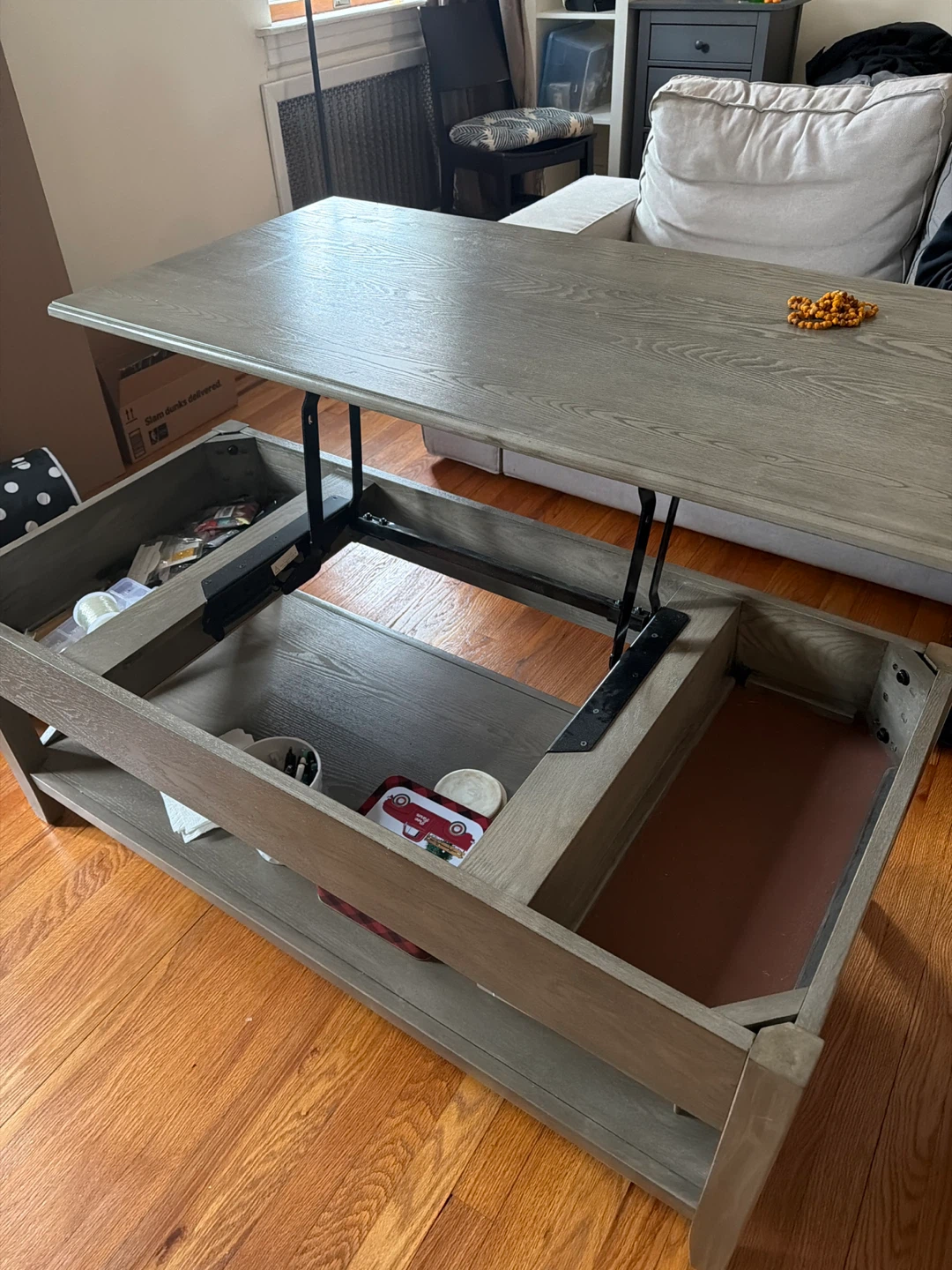 Lift Top Coffee Table with Storage - photo 2