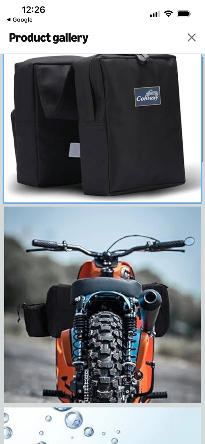 Brand New-Coherny Black Motorcycle Saddle Bag
