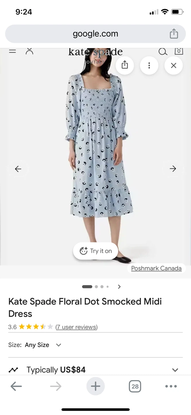 Kate Spade Smocked Midi Dress - photo 4
