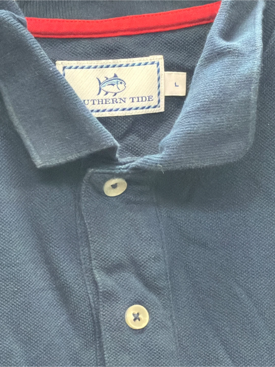 Southern Tide Navy Blue Polo Shirt Size L - photo 2
