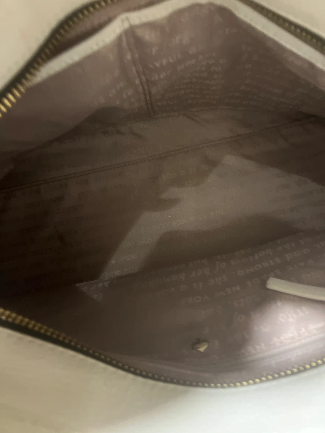 Kate Spade Black Leather Tote Bag with Striped Handles - photo 3