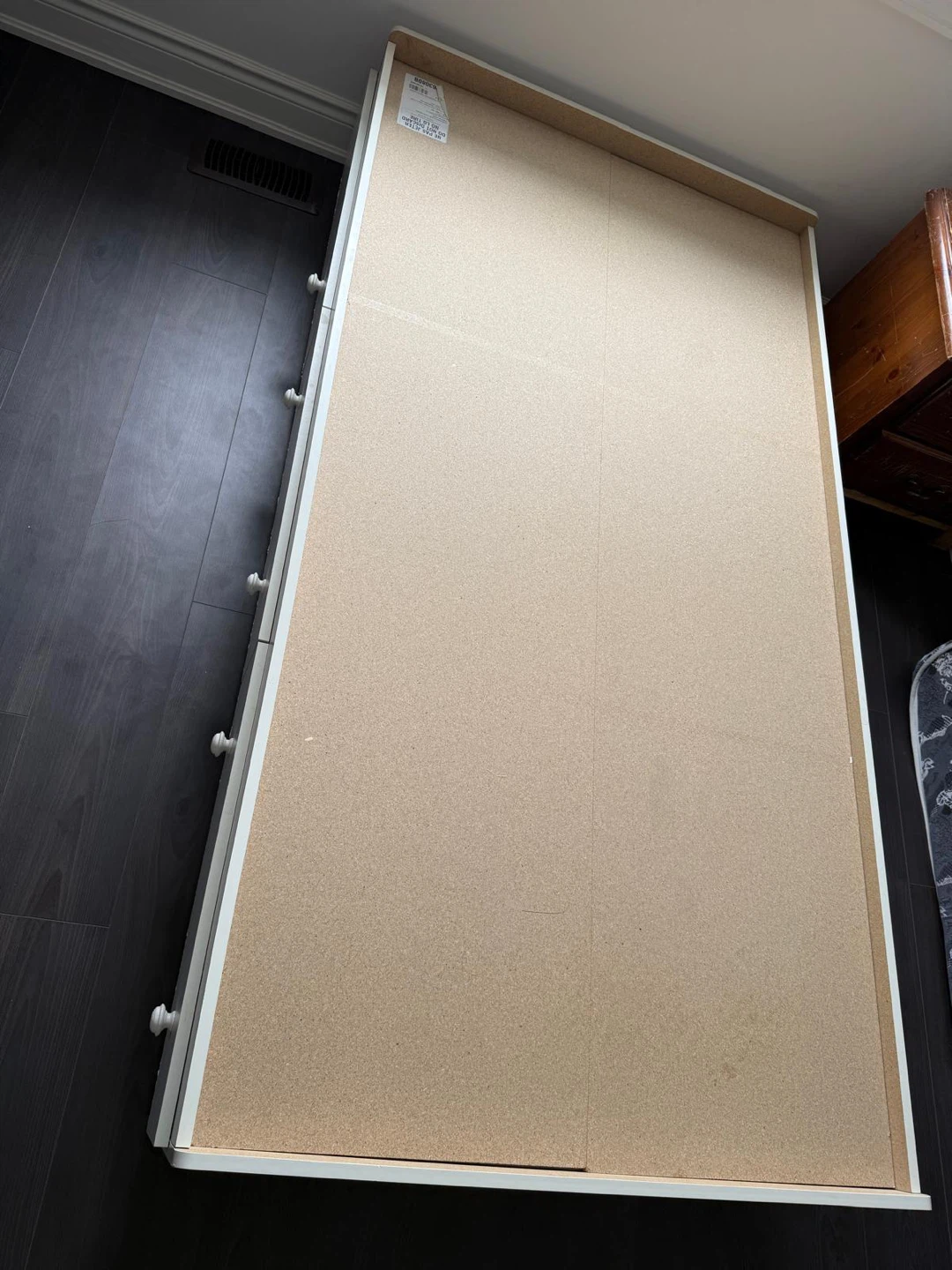 White Twin Bed Frame with Storage Drawers - photo 2