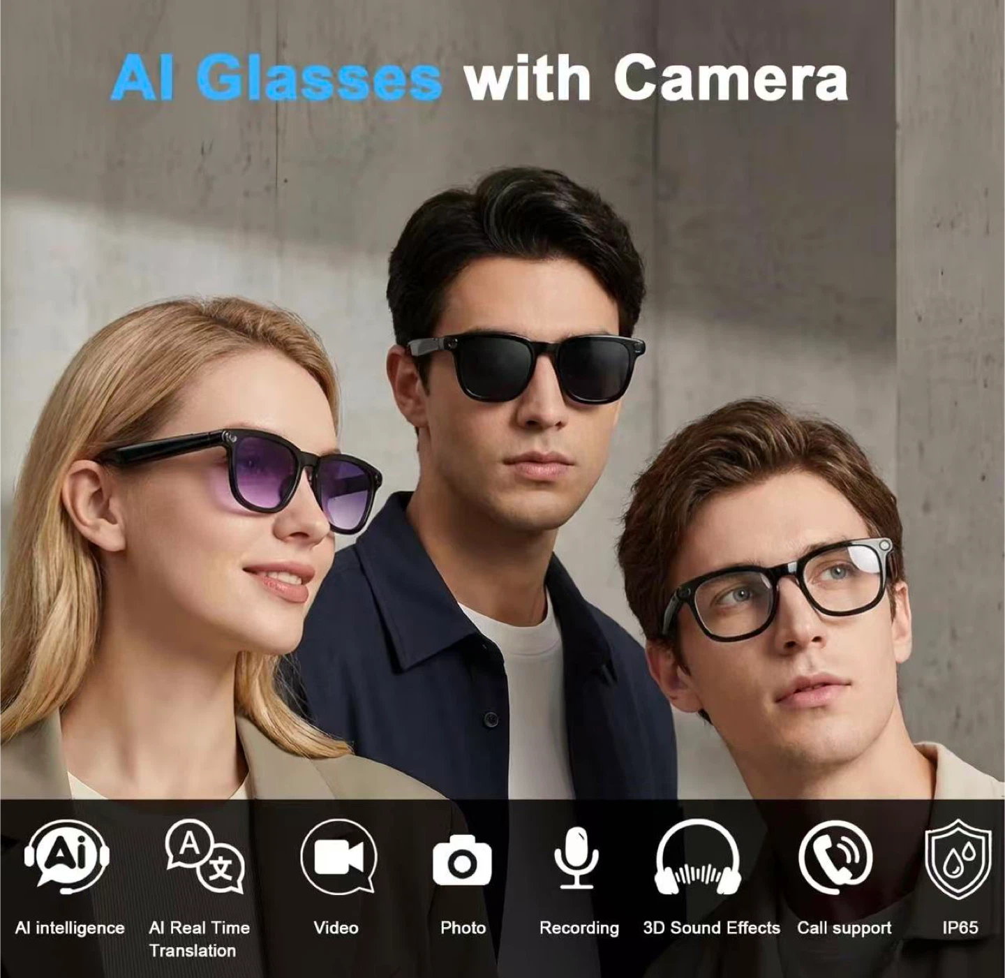 Smart AI Glasses with Camera - photo 2