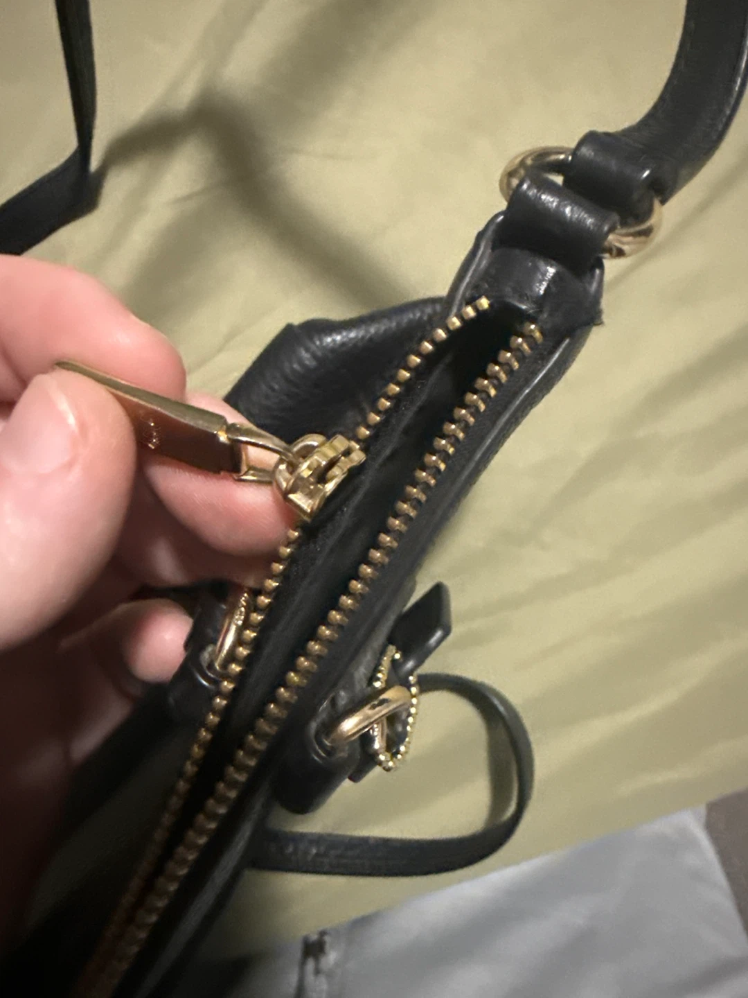 Coach Black Pebbled Leather Shoulder Bag - photo 5
