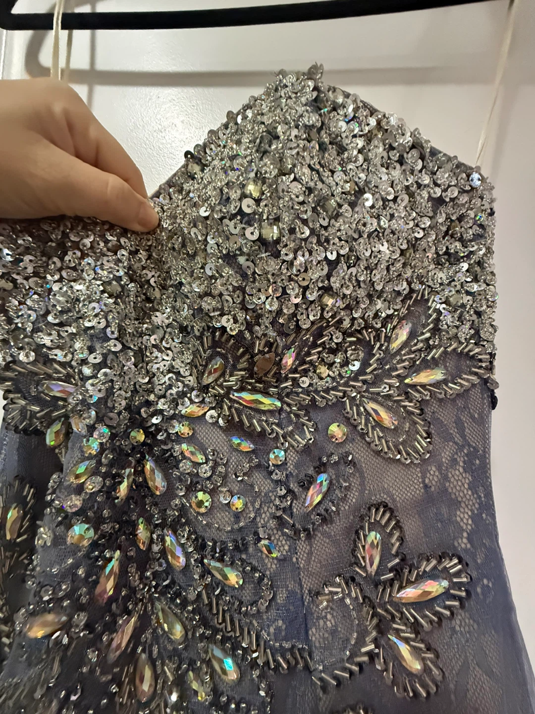 Sparkly Beaded Strapless Prom Dress - photo 5