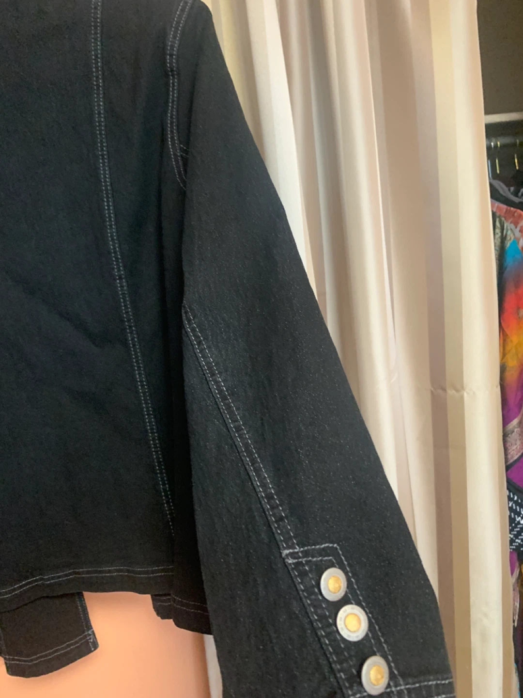 DG2 by Diane Gilman Black Denim Jacket Size 2X - photo 3