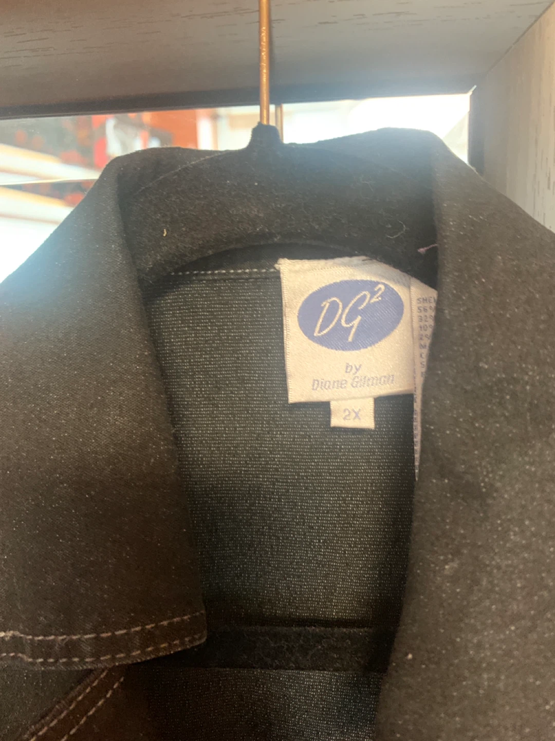 DG2 by Diane Gilman Black Denim Jacket Size 2X - photo 2