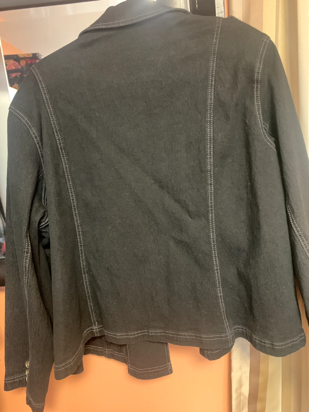 DG2 by Diane Gilman Black Denim Jacket Size 2X - photo 4