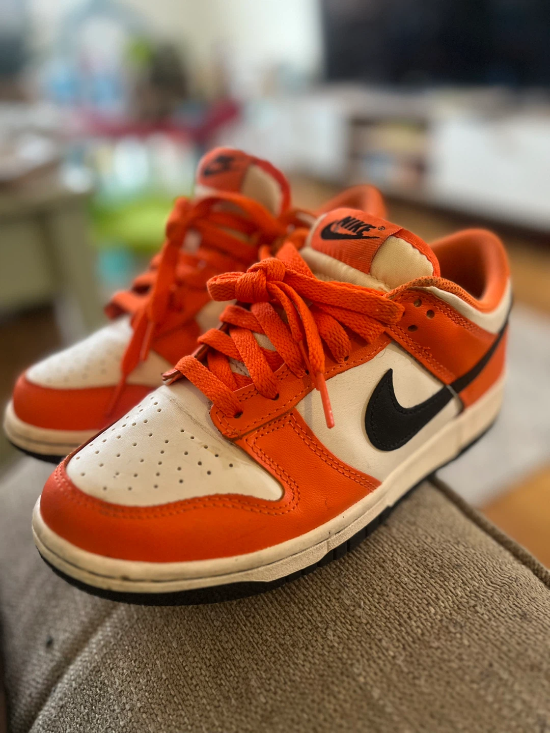 Nike Dunk Low (GS) Orange White Black Sneakers - photo 2