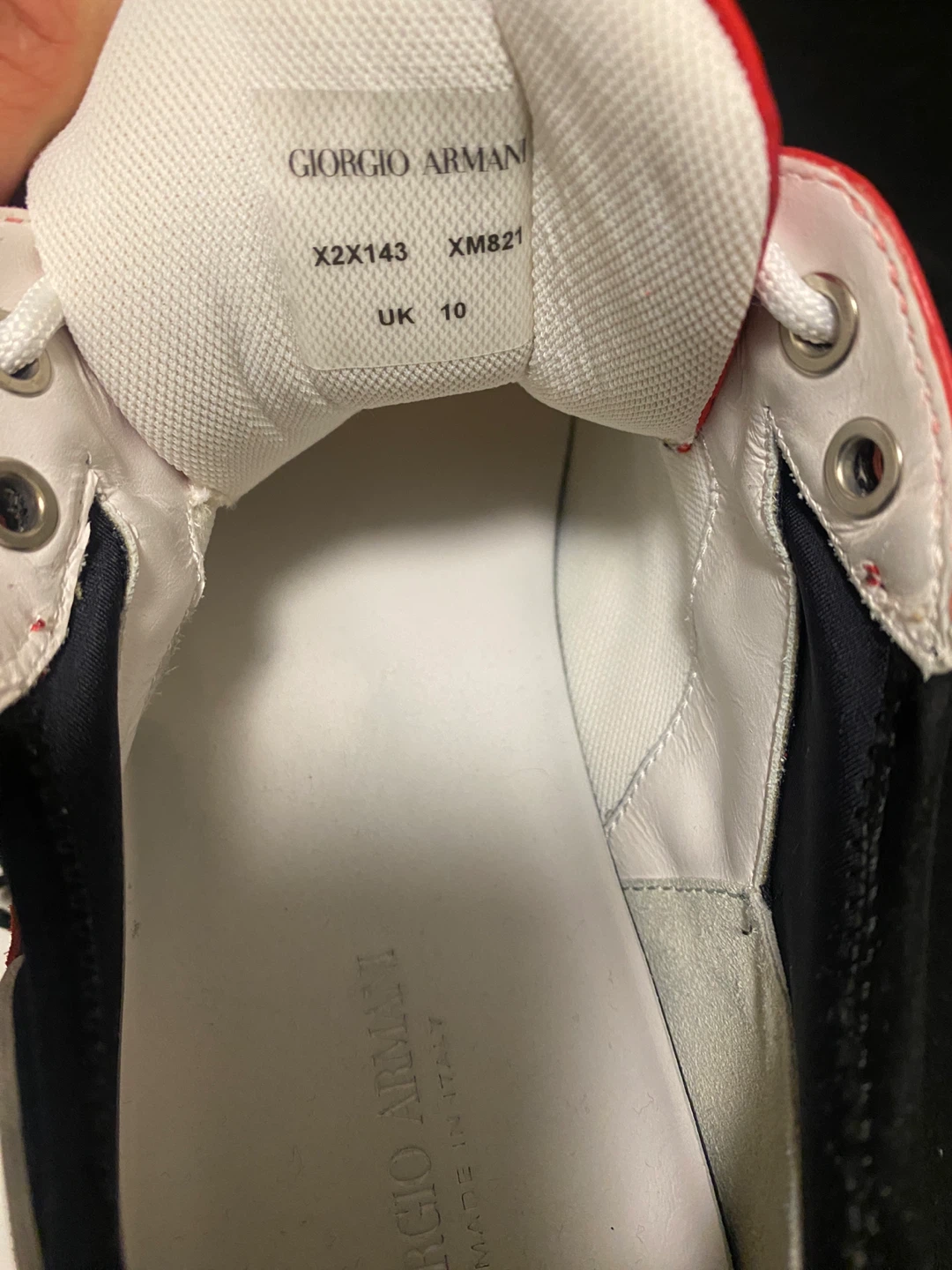 Giorgio Armani Red, White, and Black Sneakers - UK 10 - photo 4