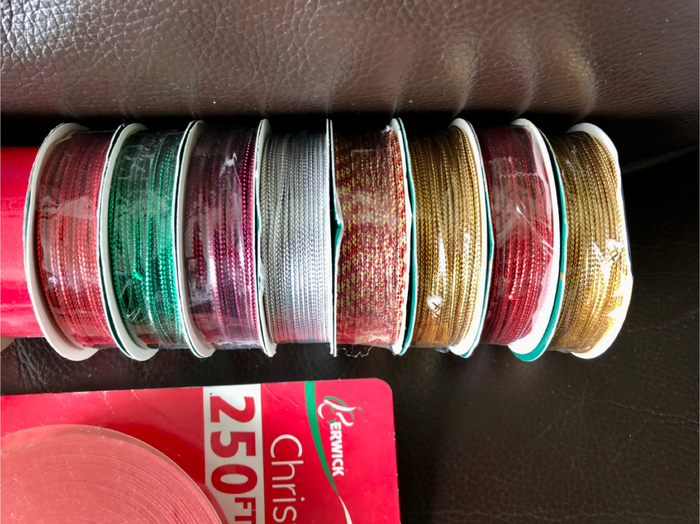 Ribbon / Tinsel Cord Assortment - Lot of 16, never used - photo 2