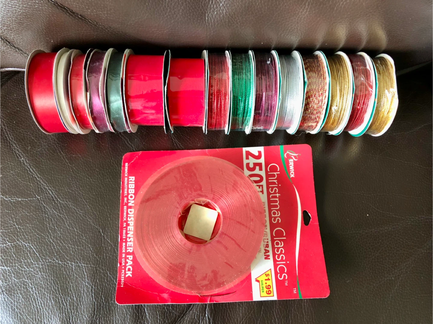 Ribbon / Tinsel Cord Assortment - Lot of 16, never used