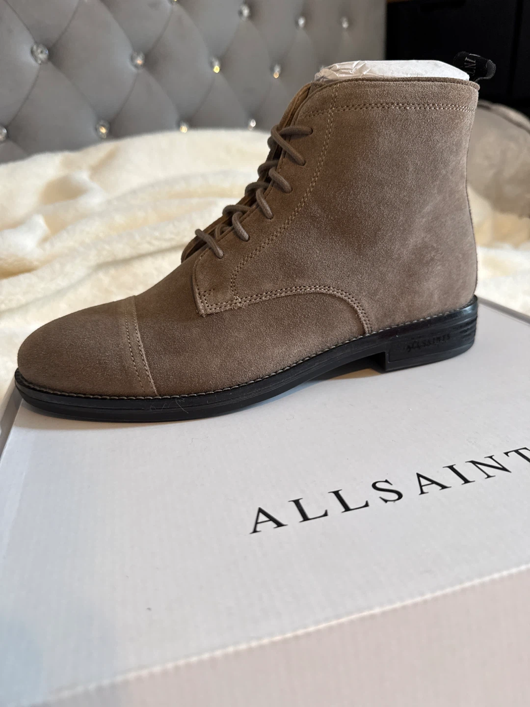 AllSaints Harland Suede Boot - Taupe Brown - photo 2
