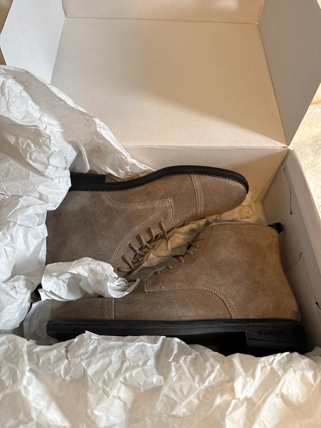 AllSaints Harland Suede Boot - Taupe Brown - photo 4