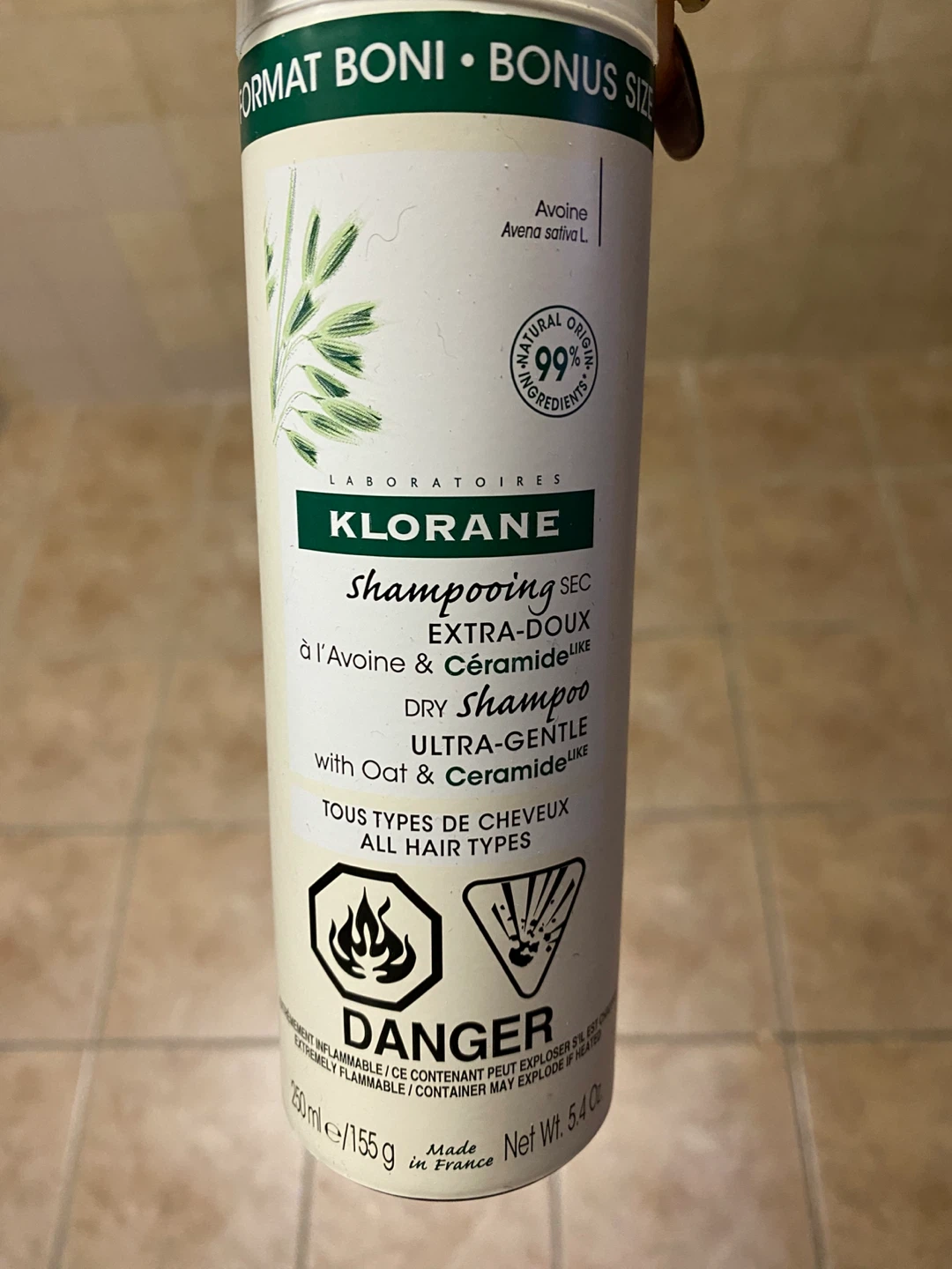 Klorane Dry Shampoo with Oat & Ceramides - Bonus Size
