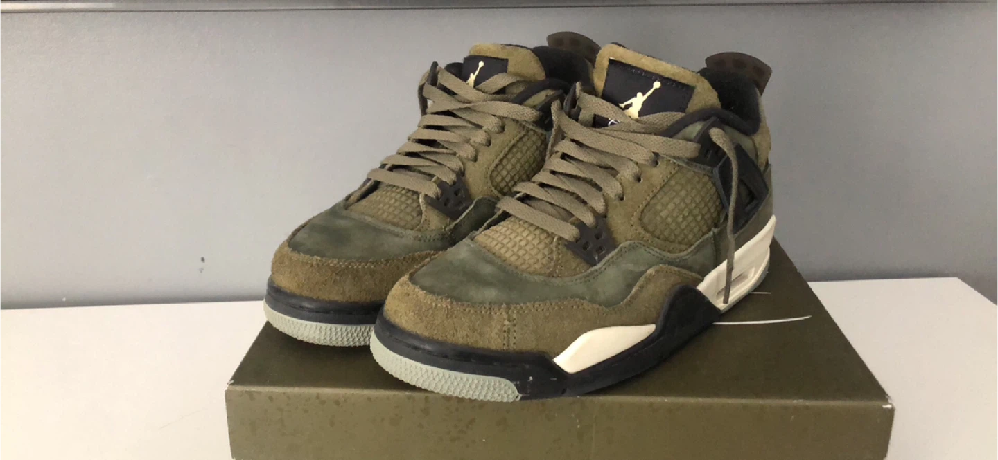 Air Jordan 4 "Undefeated" Olive Green Sneakers