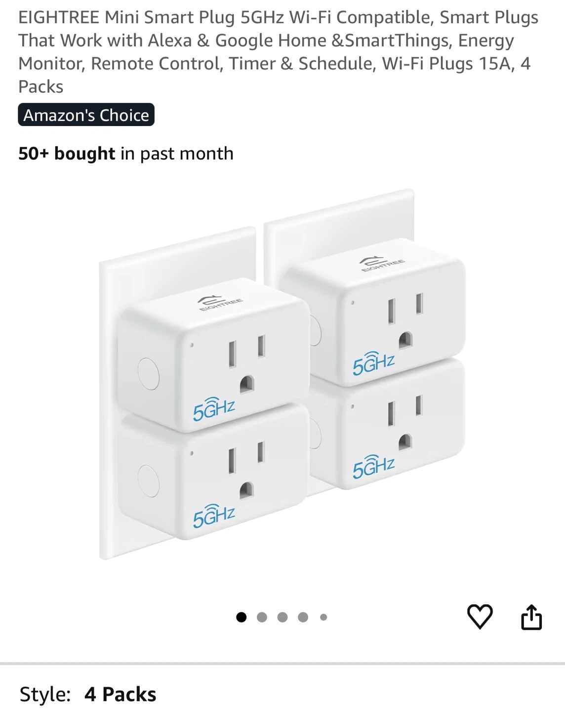 Smart Plugs - 4 Pack MS4