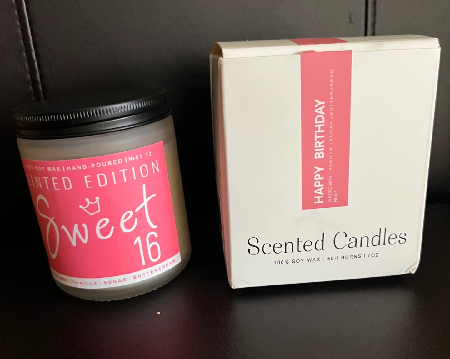 Sweet 16 Scented Candle - Vanilla, Sugar, Buttercream - 7oz